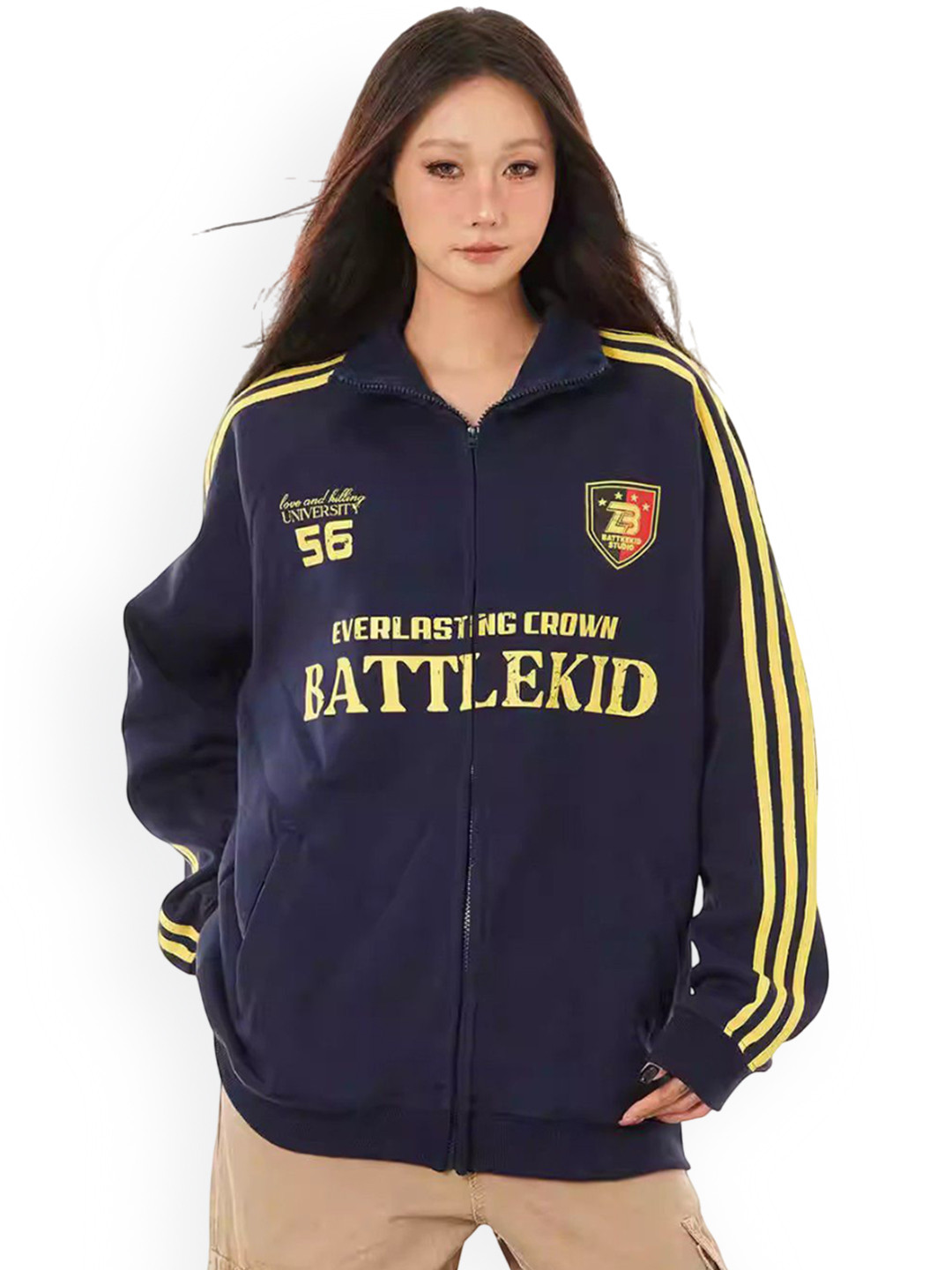 StyleCast x Revolte Women Regular Graphic Bomber Jacket