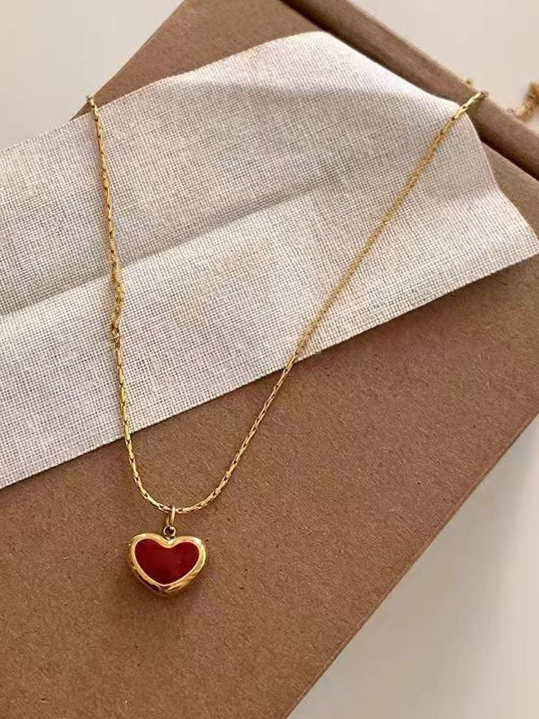 StyleCast Gold-Plated Heart Shaped Pendent