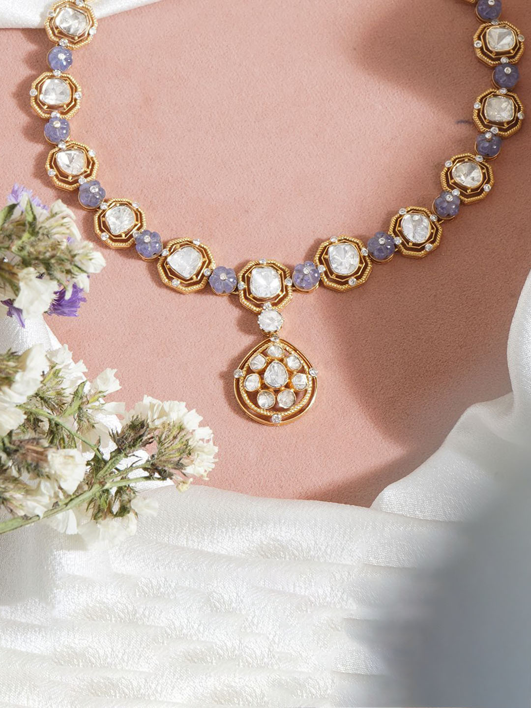 Polki Stories By Raniwala Chic Polki Diamond Necklace