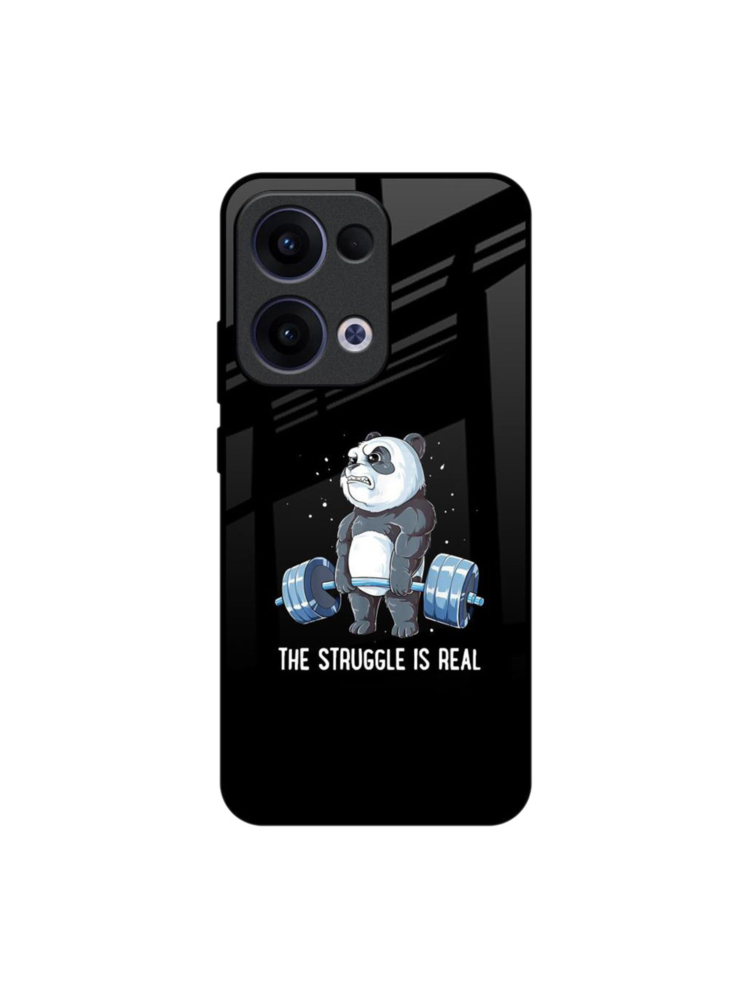 QRIOH Real Struggle Real Glass Oppo Reno13 5G Back Case