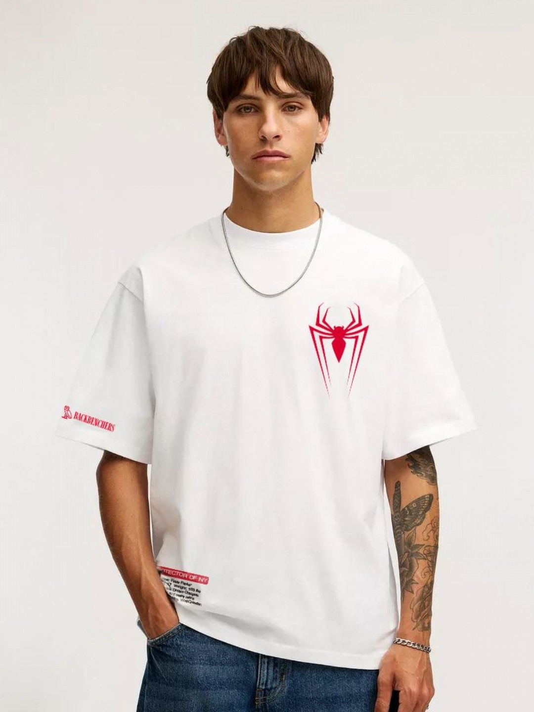 Backbenchers Men Superhero Printed Extended Sleeves T-shirt