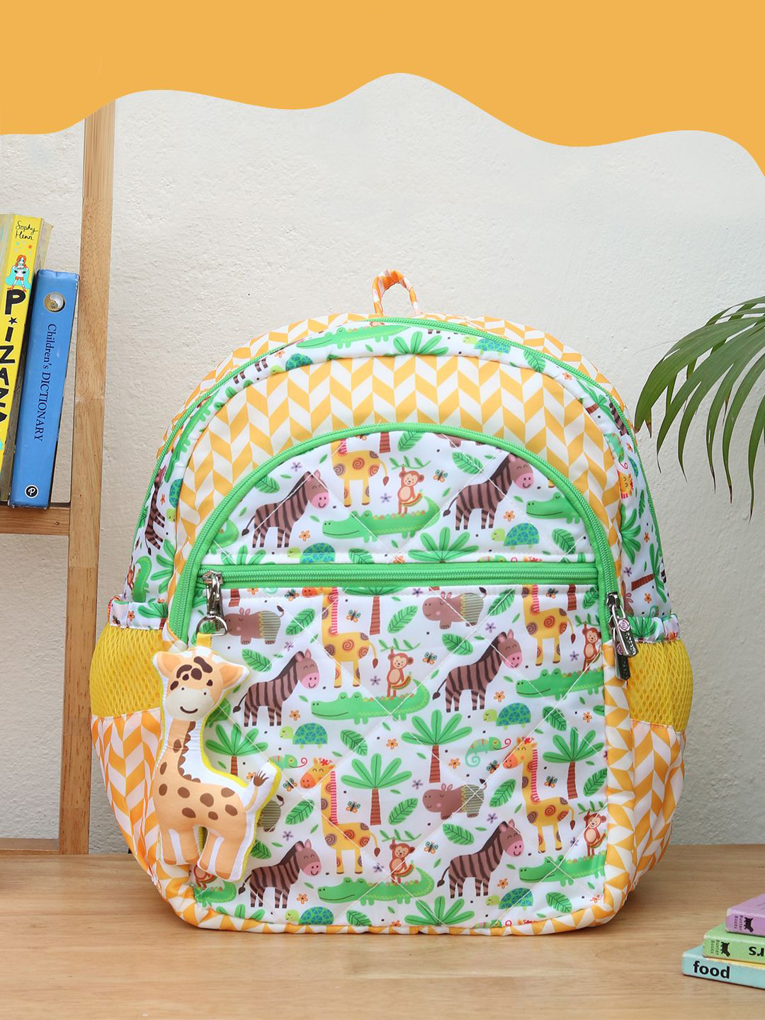 ROSADA Kids Giraffe Pinted Lightweight Waterproof School Bag Backpack 11inch