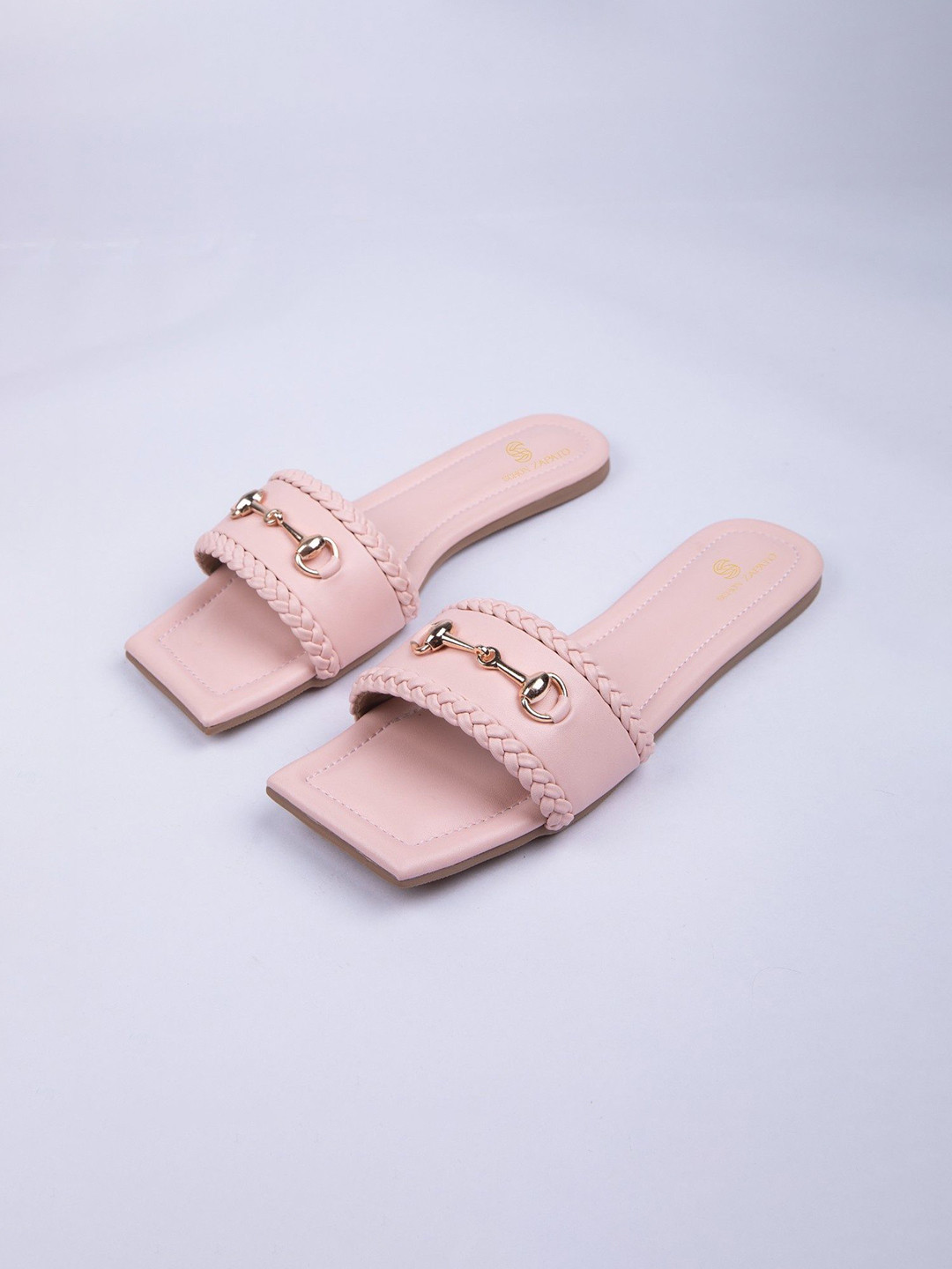 Schon Zapato Women Pastel Pink Open Toe Flats