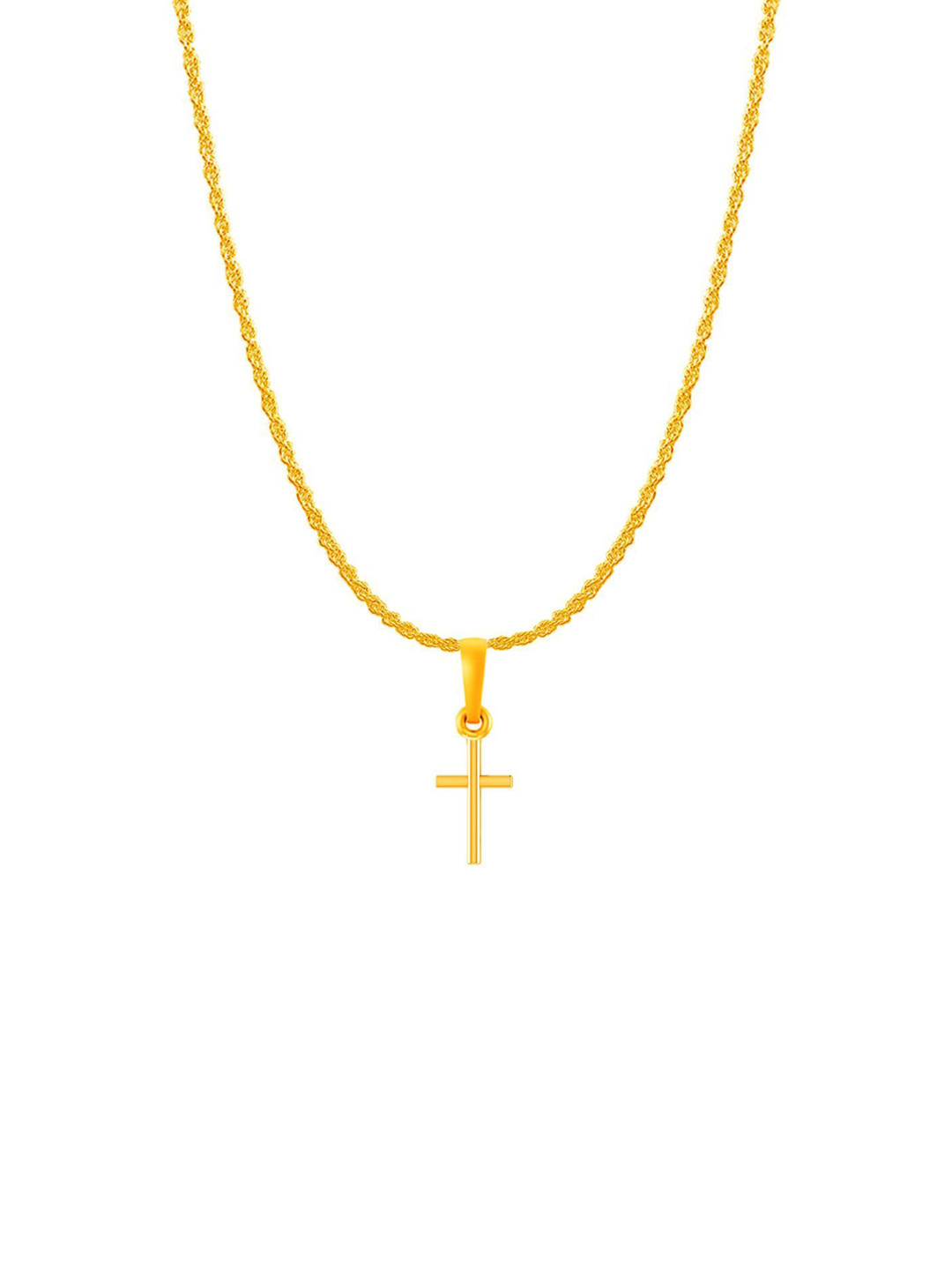 Metronaut Men 925 Silver 22KT Gold-Plated Jesus Pendant With Rope Chain