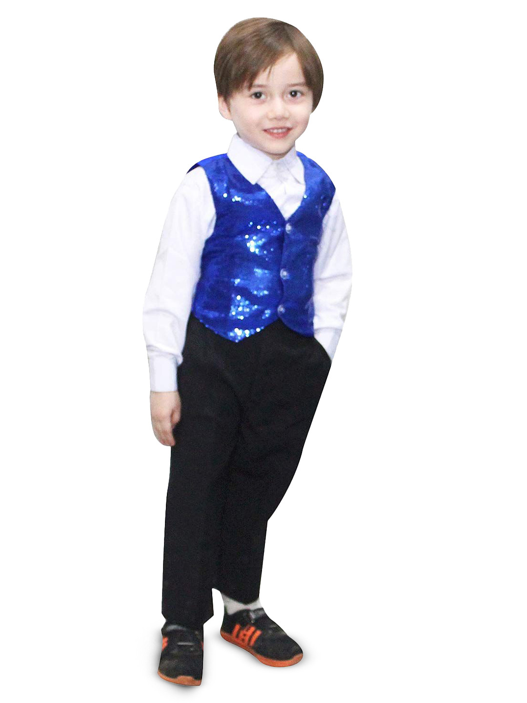 Kaku Fancy Dresses Boys V Neck Embellished Waistcoat