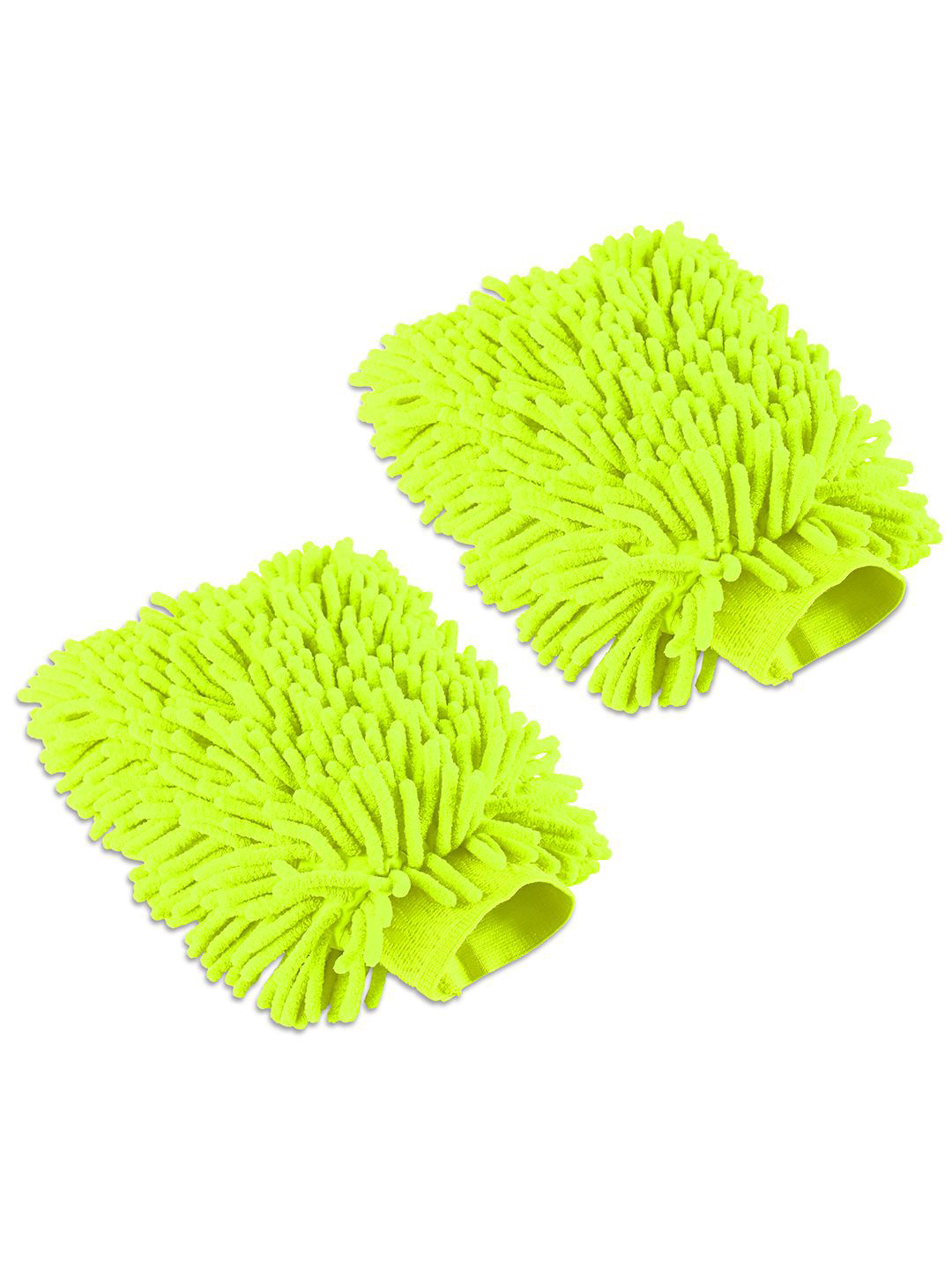 Kuber Industries 2-Pcs Green Double Sided 50GSM Car Washing Gloves