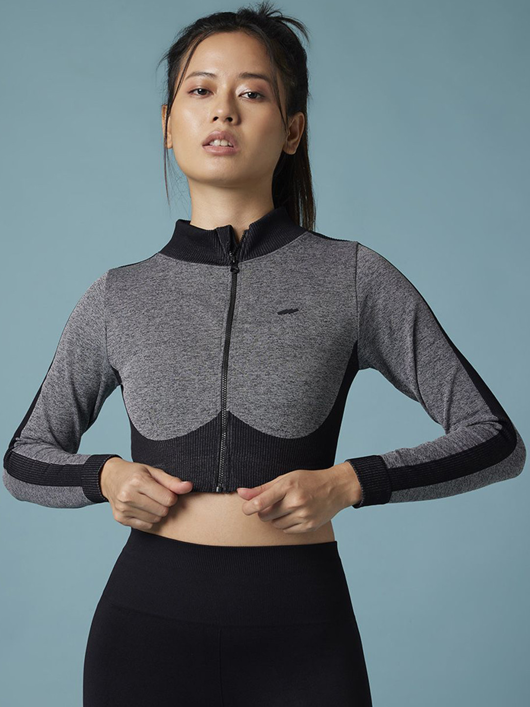 FEIER Women Crop Training or Gym Bomber Jacket
