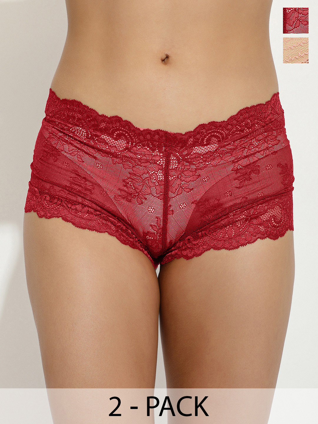 LULU & SKY Pack Of 2 Mid-Rise Self Design Boy Short Briefs