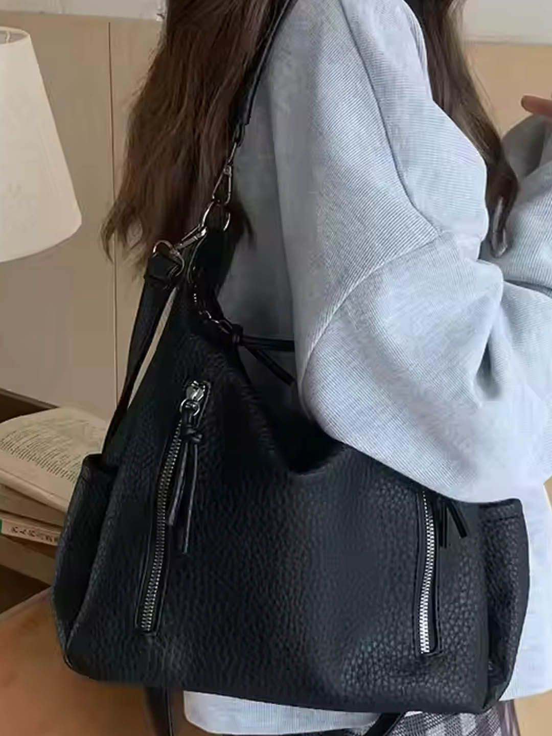 StyleCast Bowling Hobo Bag with Cut Work