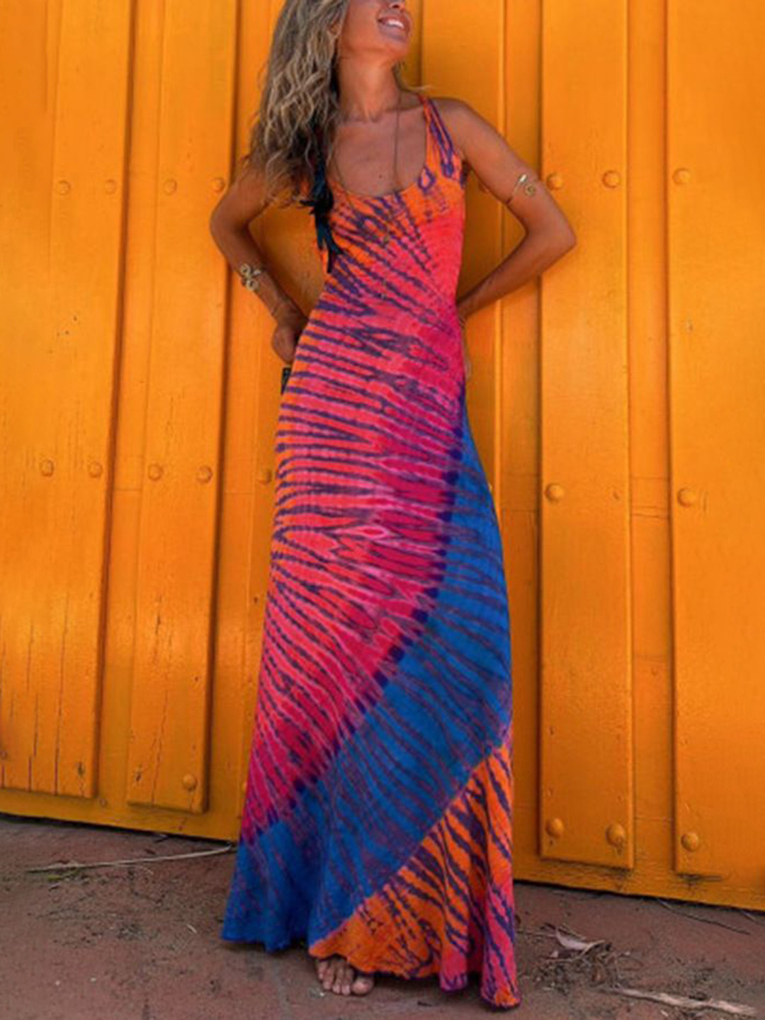 StyleCast x Revolte Women Tie and Dye A-Line Holi Dress