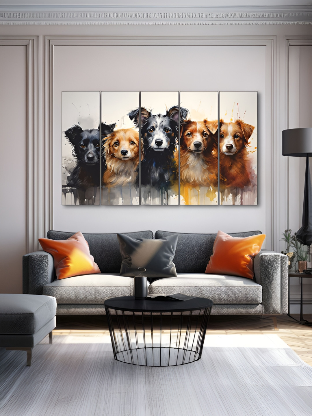 The Castle Decor Beige & Brown 5 Pieces Animals Wooden Wall Art