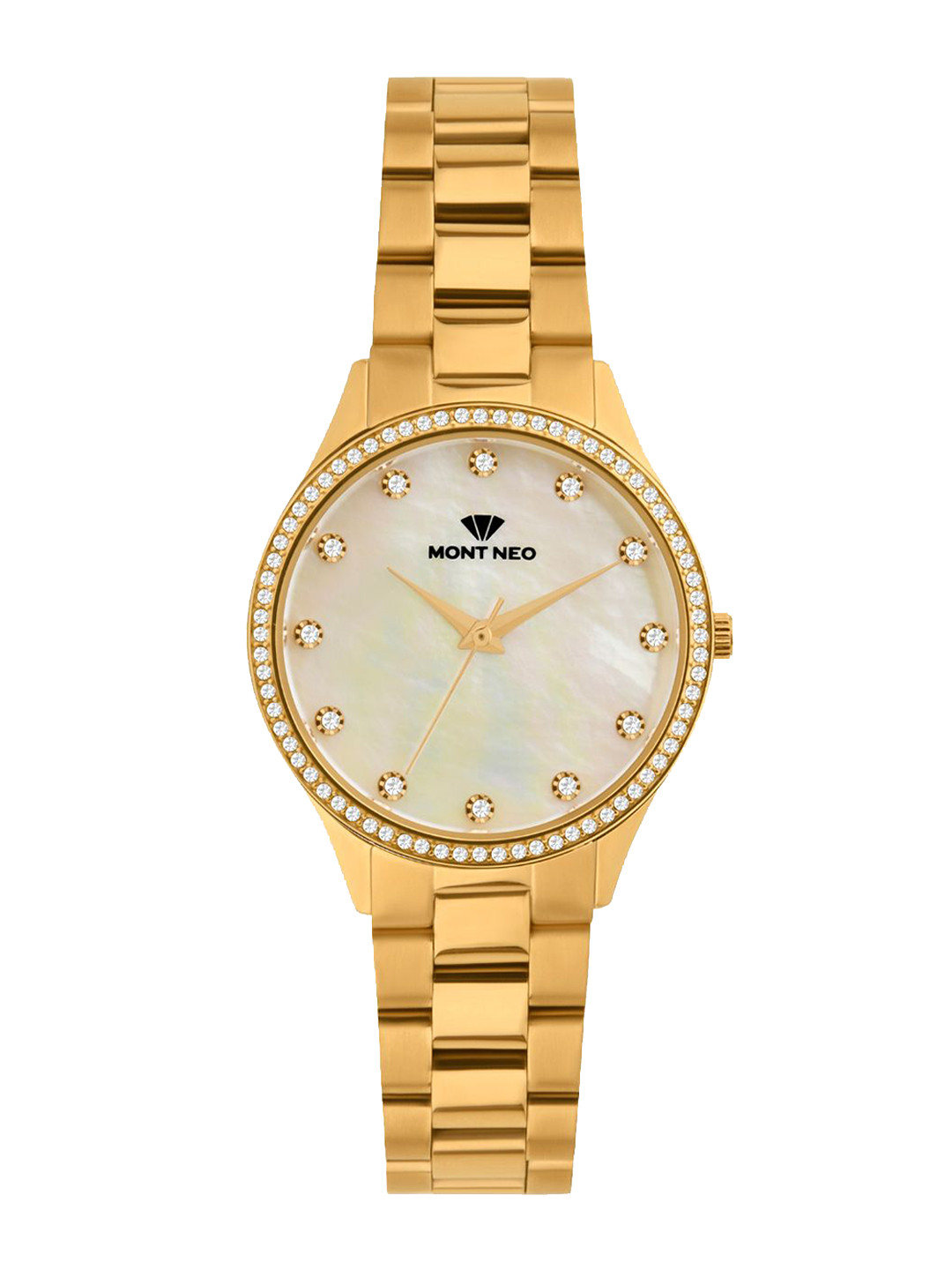 MONT NEO Women Embellished Dial & Bracelet Style Straps Analogue Watch 4509B-M2201