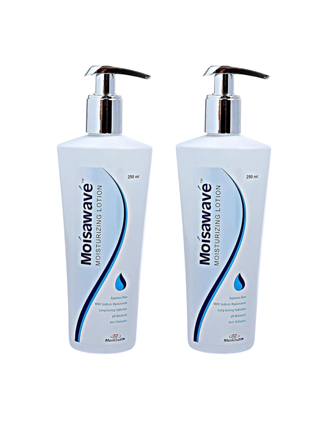 Moisawave Set Of 2 Moisturizing Lotion With Sodium Hyaluronate - 250 ml Each