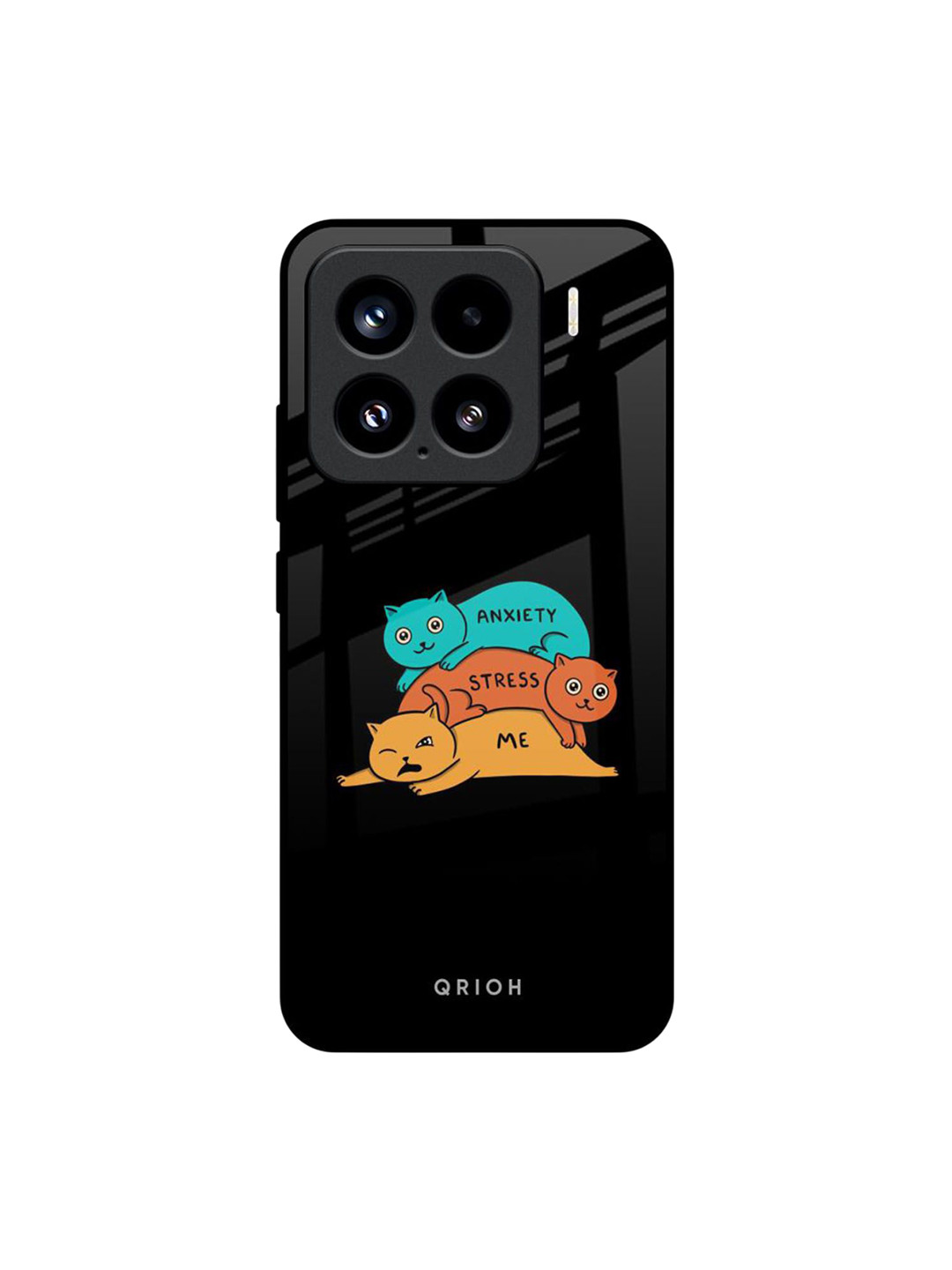QRIOH Anxiety Stress Real Glass Mi15 5G Back Case