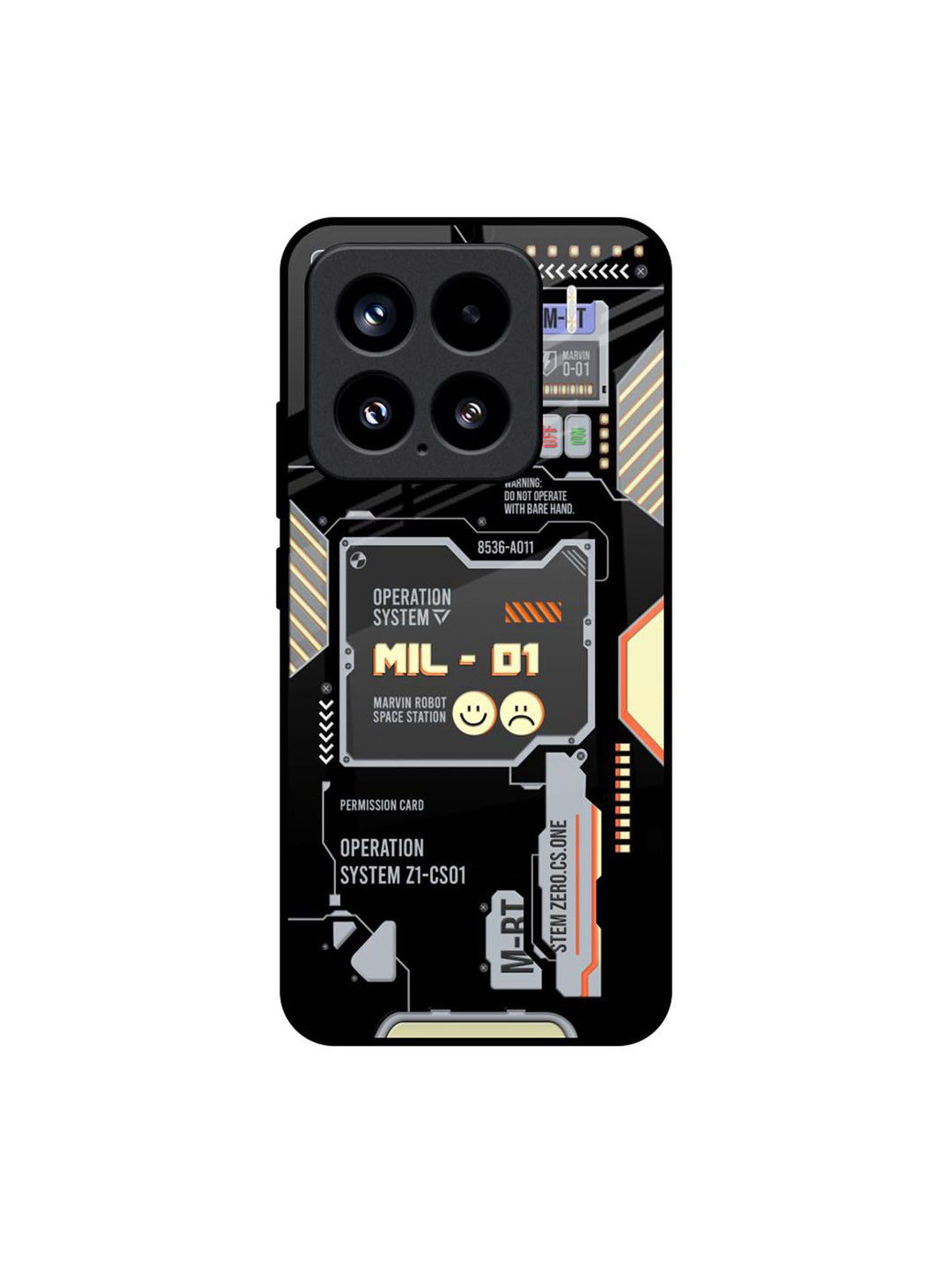 QRIOH Exposed Parts Glass Mi15 5G Back Case