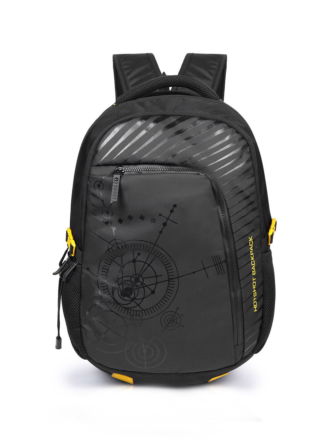 HOTSHOT Men Printed Detachable Key Ring Holder Laptop Backpack