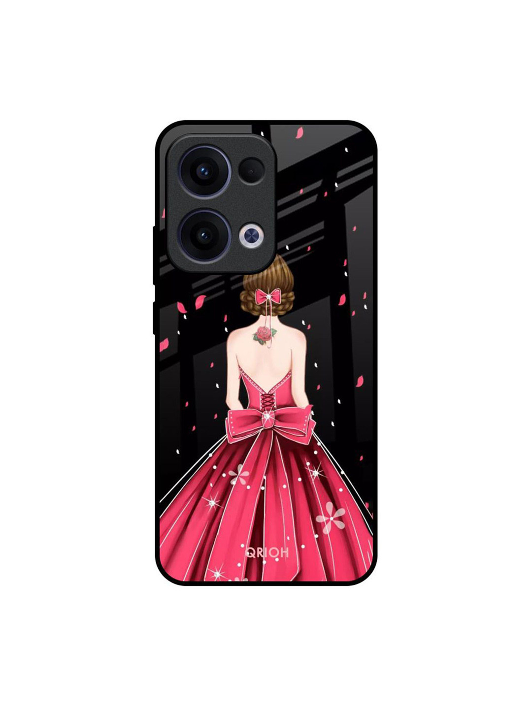 QRIOH Fashion Princess Glass Oppo Reno13 5G Back Case