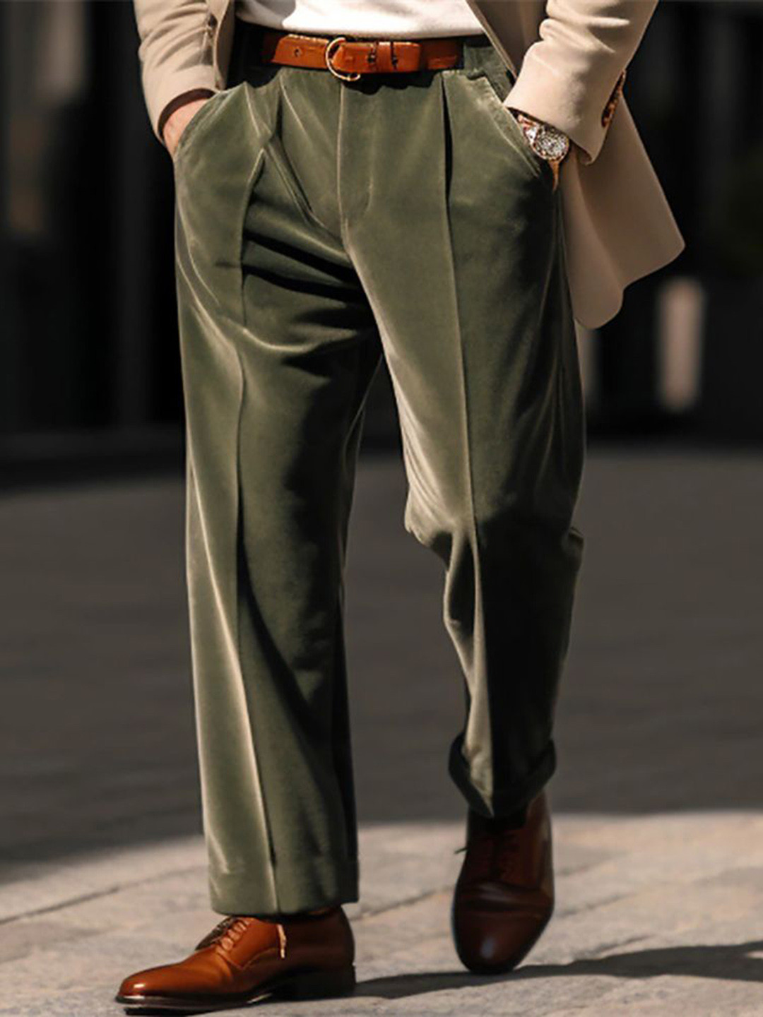 StyleCast x Revolte Men Easy Wash Regular Fit Mid-Rise Formal Trouser