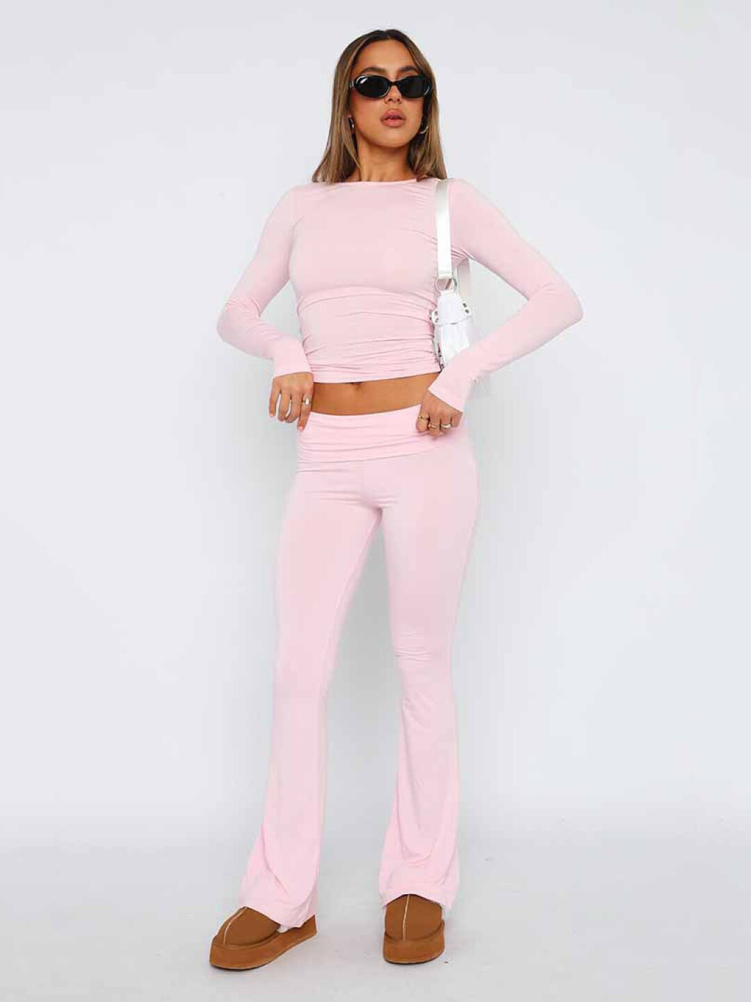 StyleCast Women Pink Original Regular Fit Mid-Rise Casual Bootcut Trousers