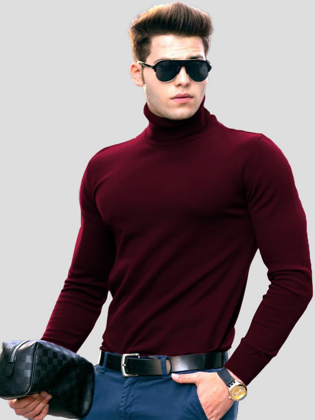 THE BEETEL HOUSE Men High Neck Pockets T-shirt