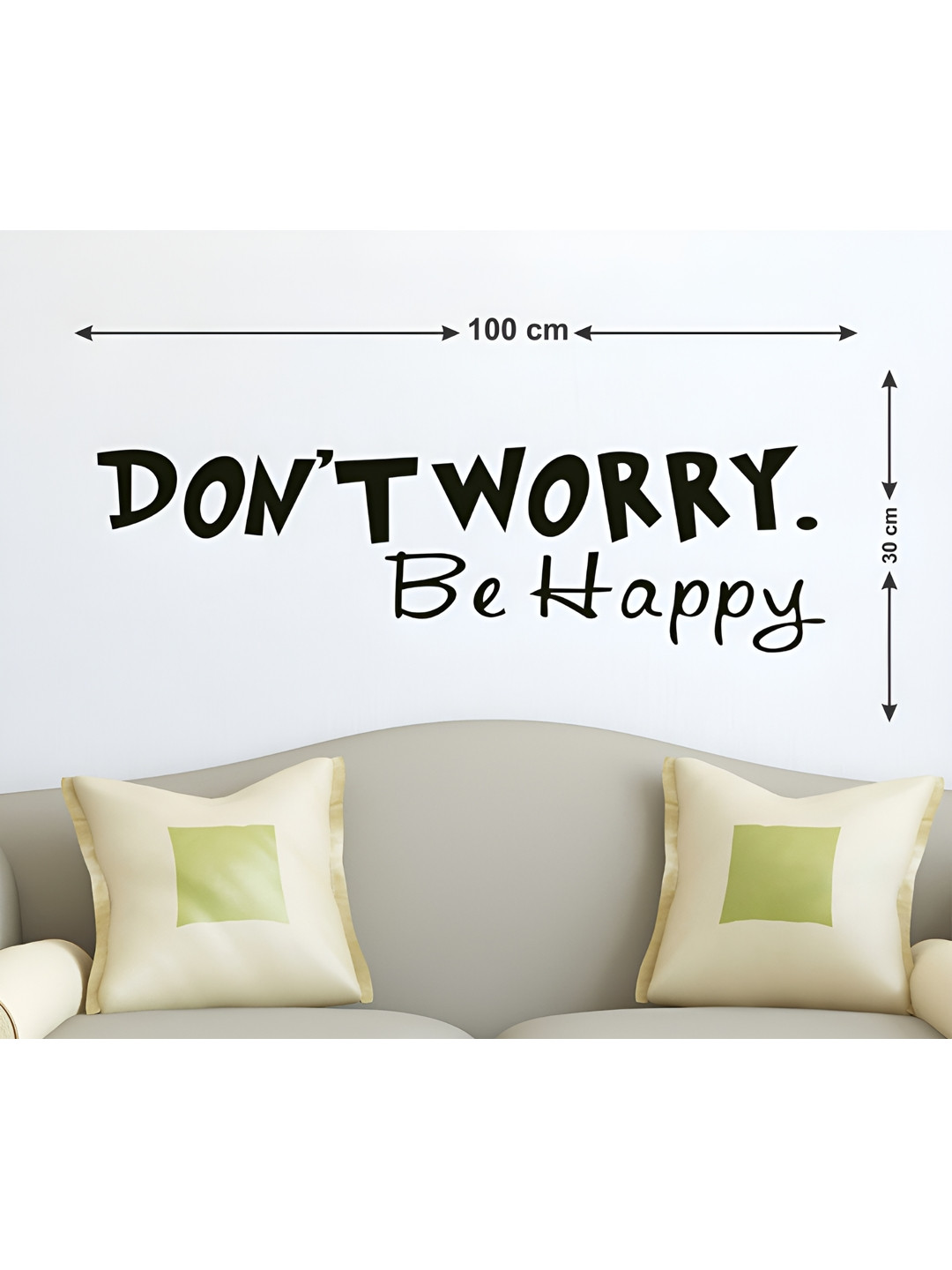 LANSTICK Black Funny Quotes Printed Self-Adhesive WallStickers