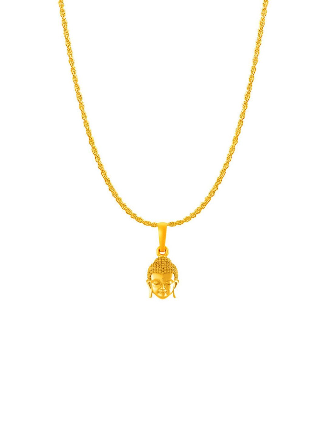 Metronaut 92.5 Sterling Silver 22KTGold-Plated Buddha Pendant With Rope Chain