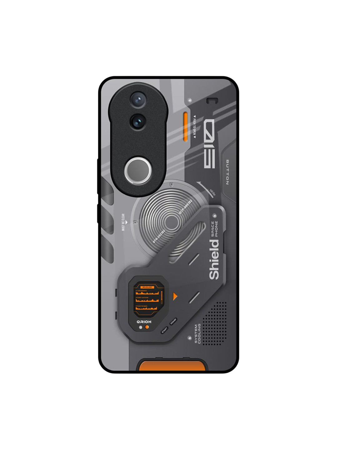 QRIOH Typography Printed Tech Lifestyle Glass Vivo V50 5G Back Case