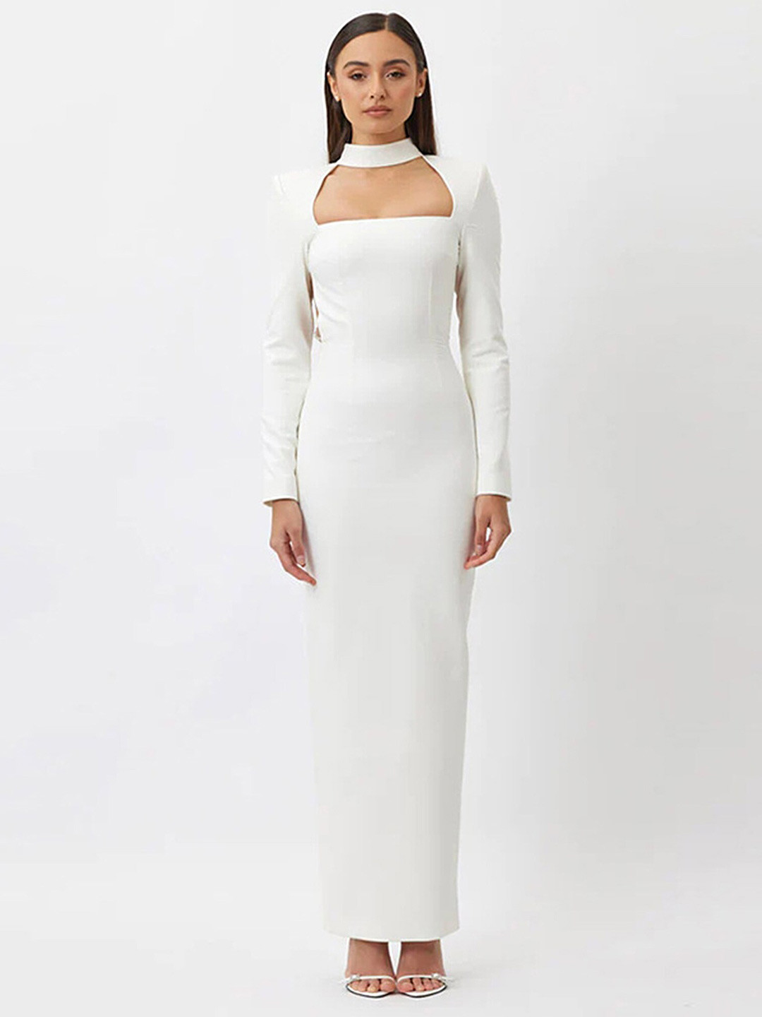 LULU & SKY High Neck Cut Out Maxi Dress