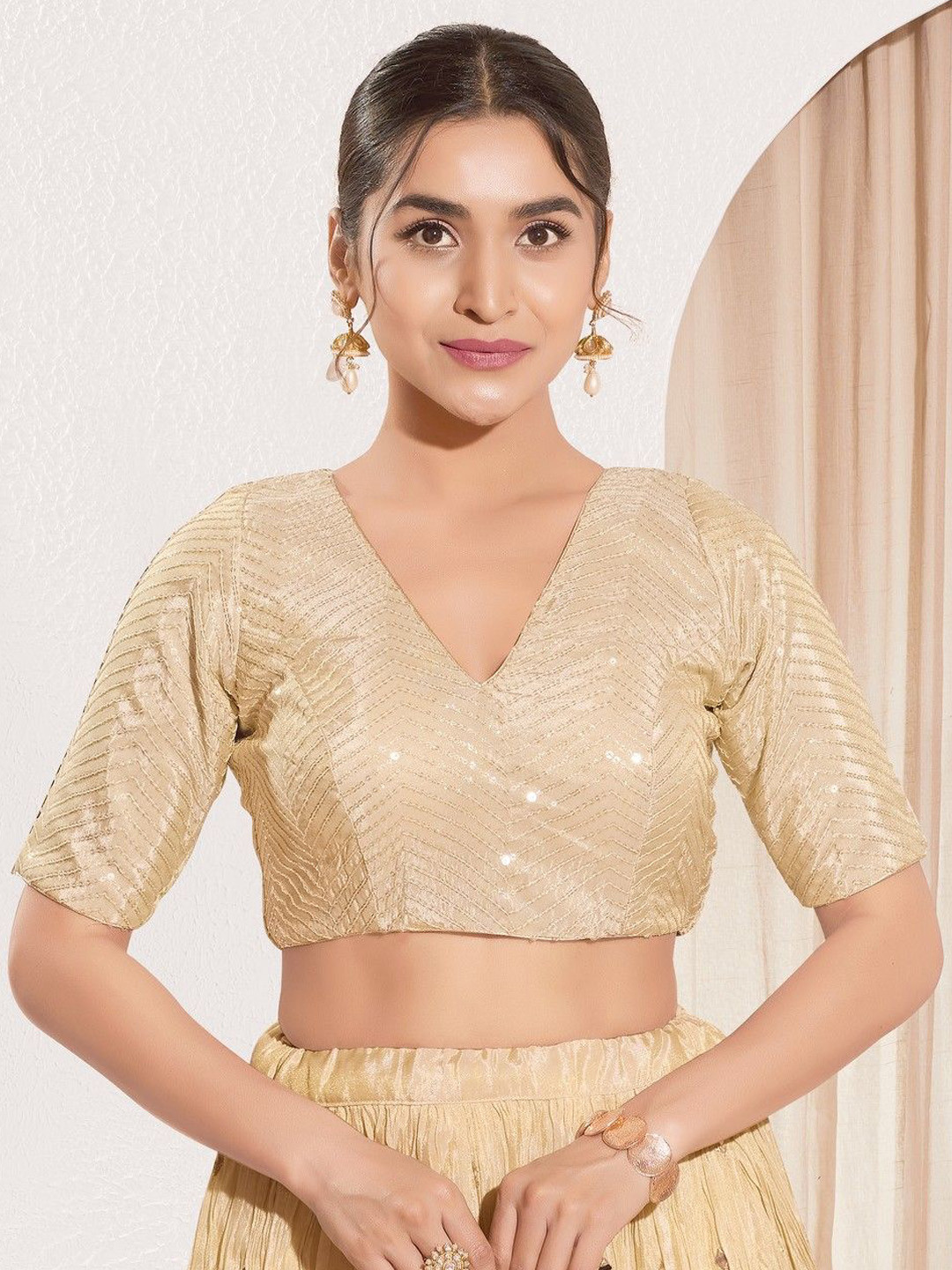 VAMAS - THE DESIGNER BLOUSES Embroidered Saree Blouse