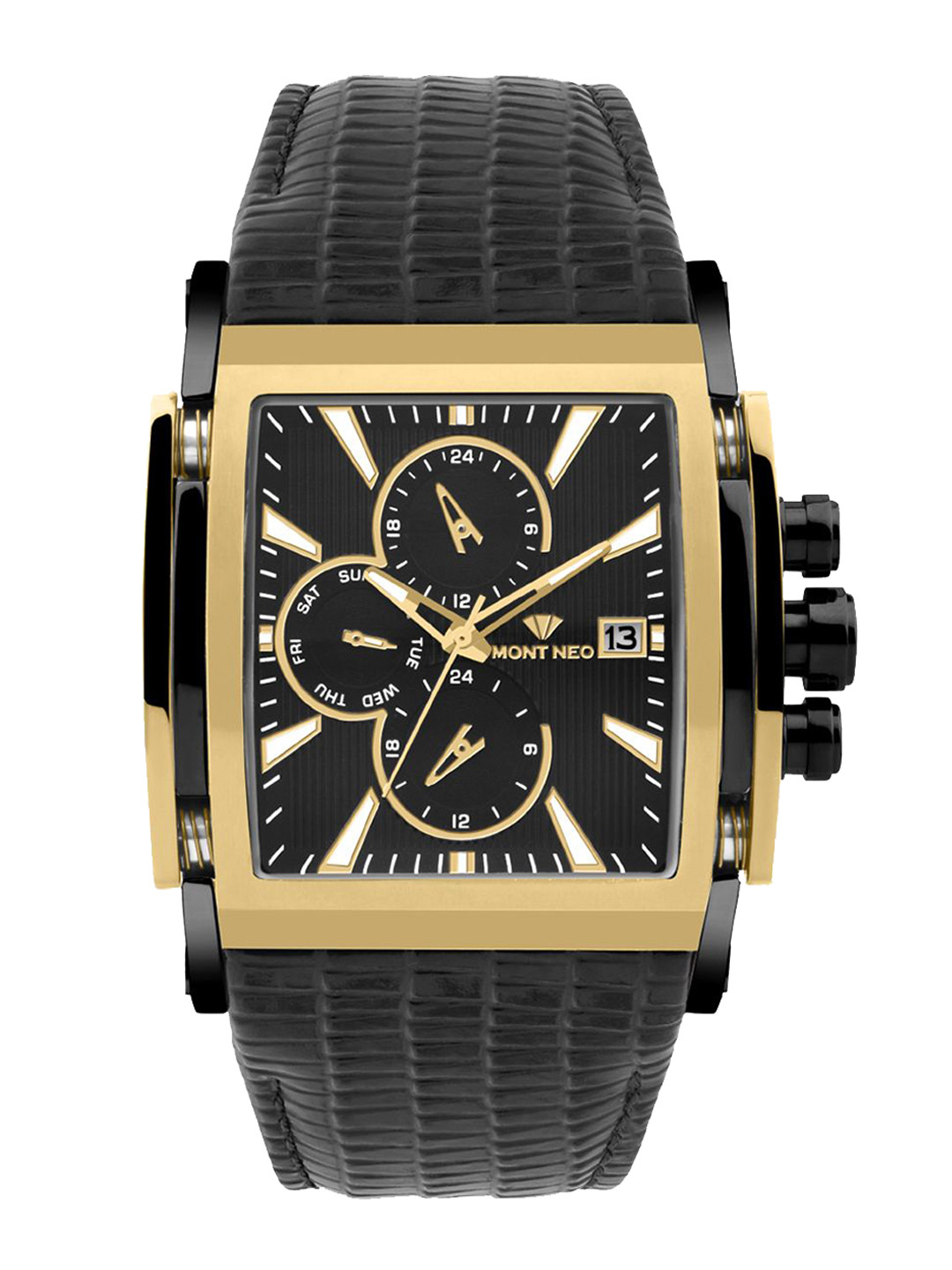 MONT NEO Men Dial & Leather Textured Straps Analogue Watch 1057M-L4204