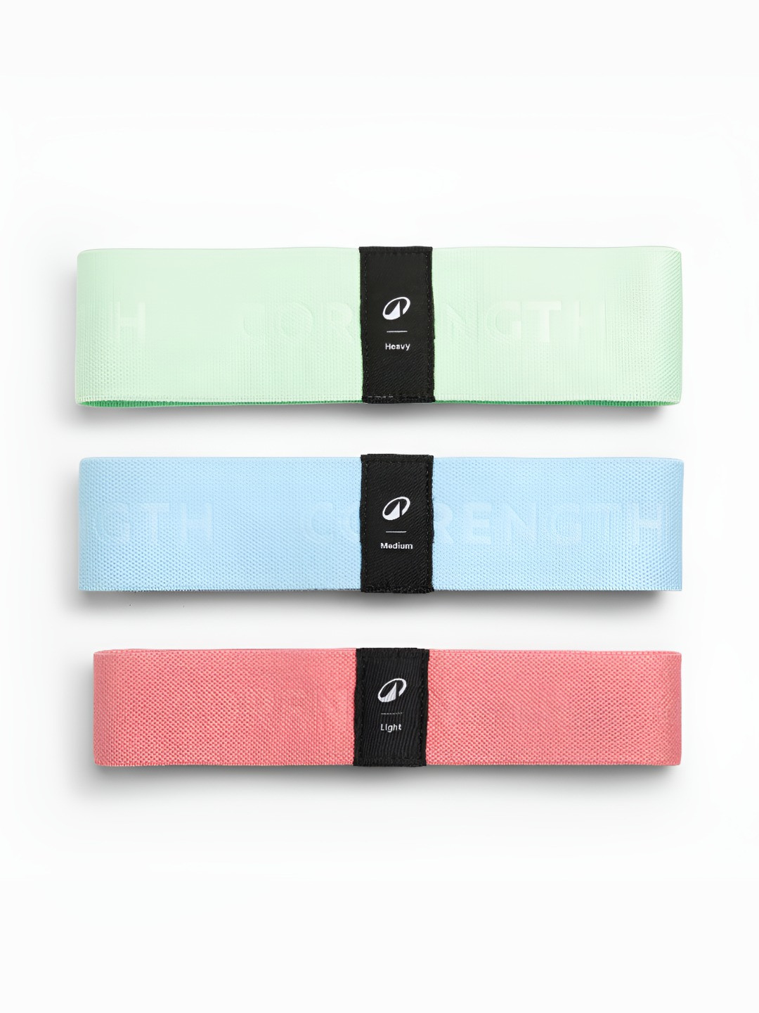 Decathlon Domyos Set Of 3 Textured Fabric Glute Resistance Bands