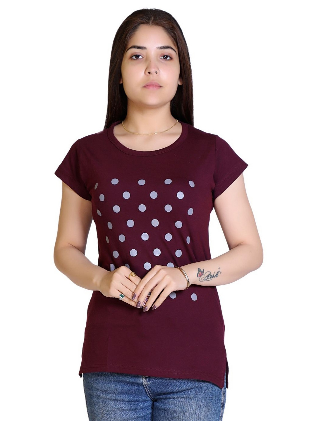 Ogarti Women Polka Dot T-shirt