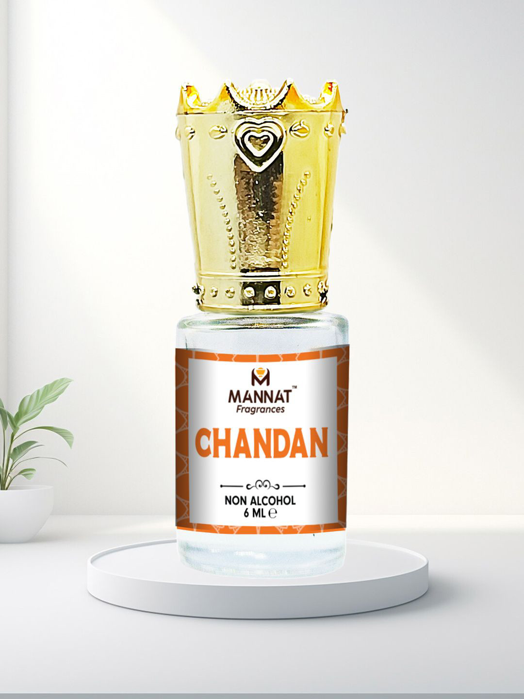 mannat fragrances Chandan Long Lasting Non Alcohol Attar - 6 ml