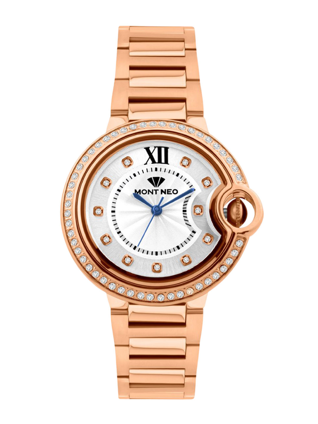 MONT NEO Women Embellished Dial & Bracelet Style Straps Analogue Watch 4510B-M3303