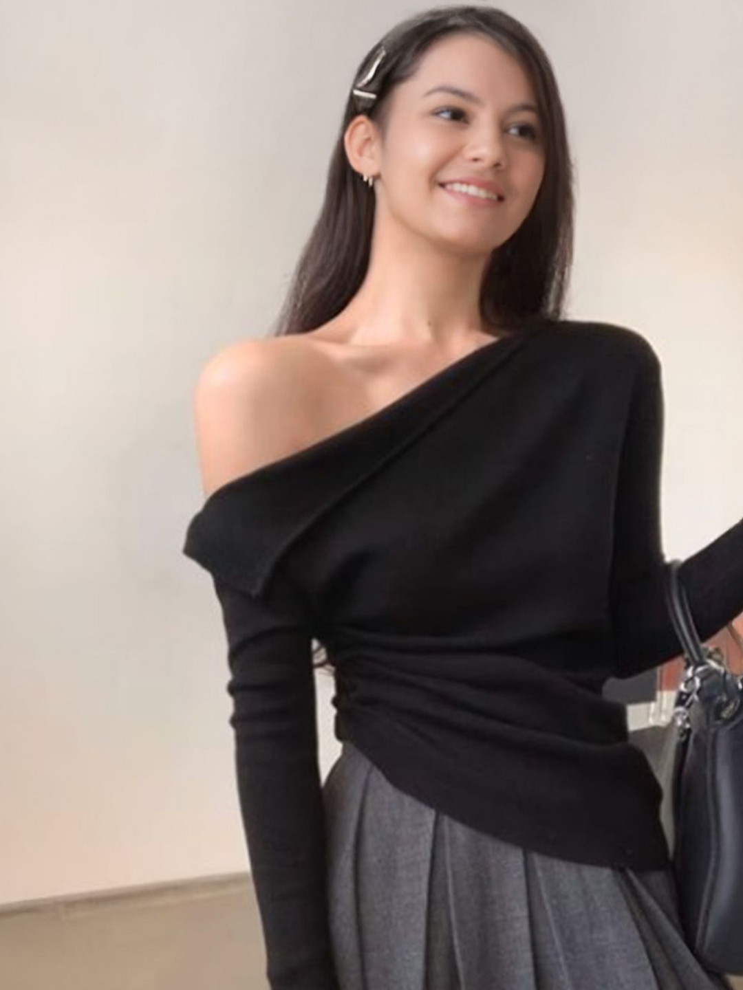 StyleCast Women One Shoulder Blouson Tops