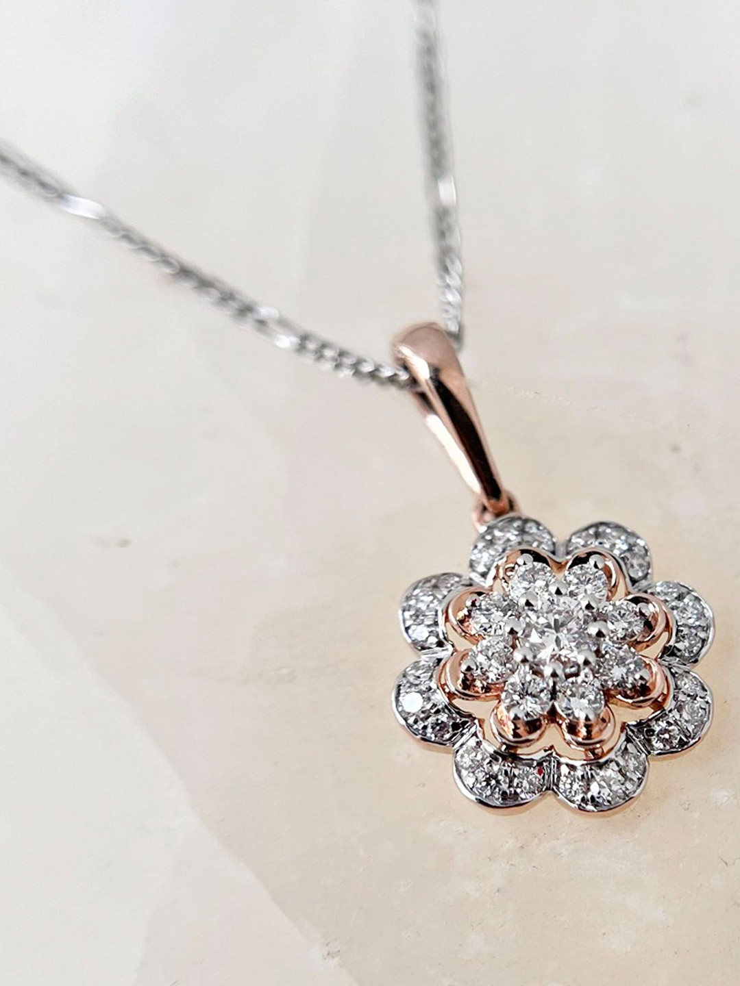 Nigna Diamonds Hanabi Fireflower Lab Grown Diamond Pendant