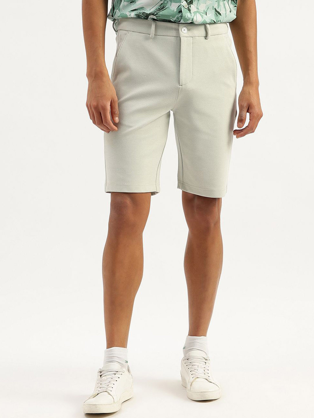 United Colors of Benetton Men Printed Slim Fit Shorts