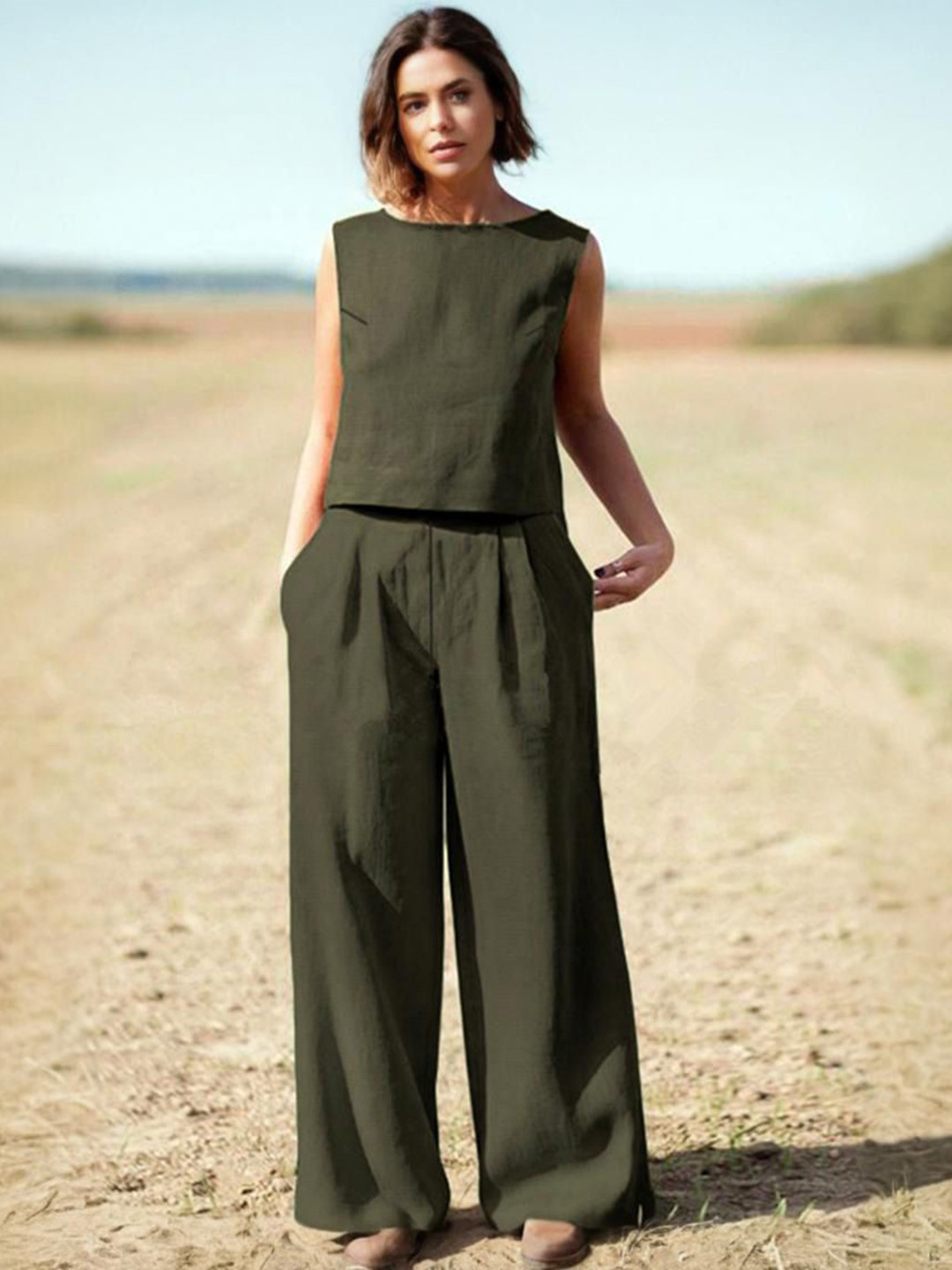 StyleCast Boat Neck Top & Trousers Co-Ords