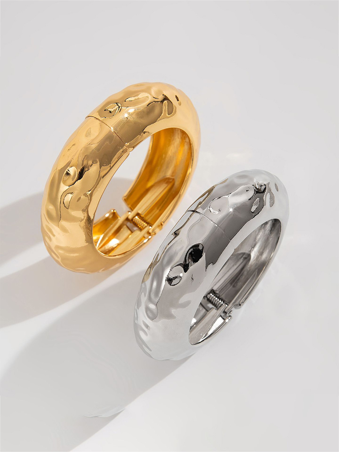 StyleCast x Revolte Women Handcrafted Silver-Plated Kada Bracelet