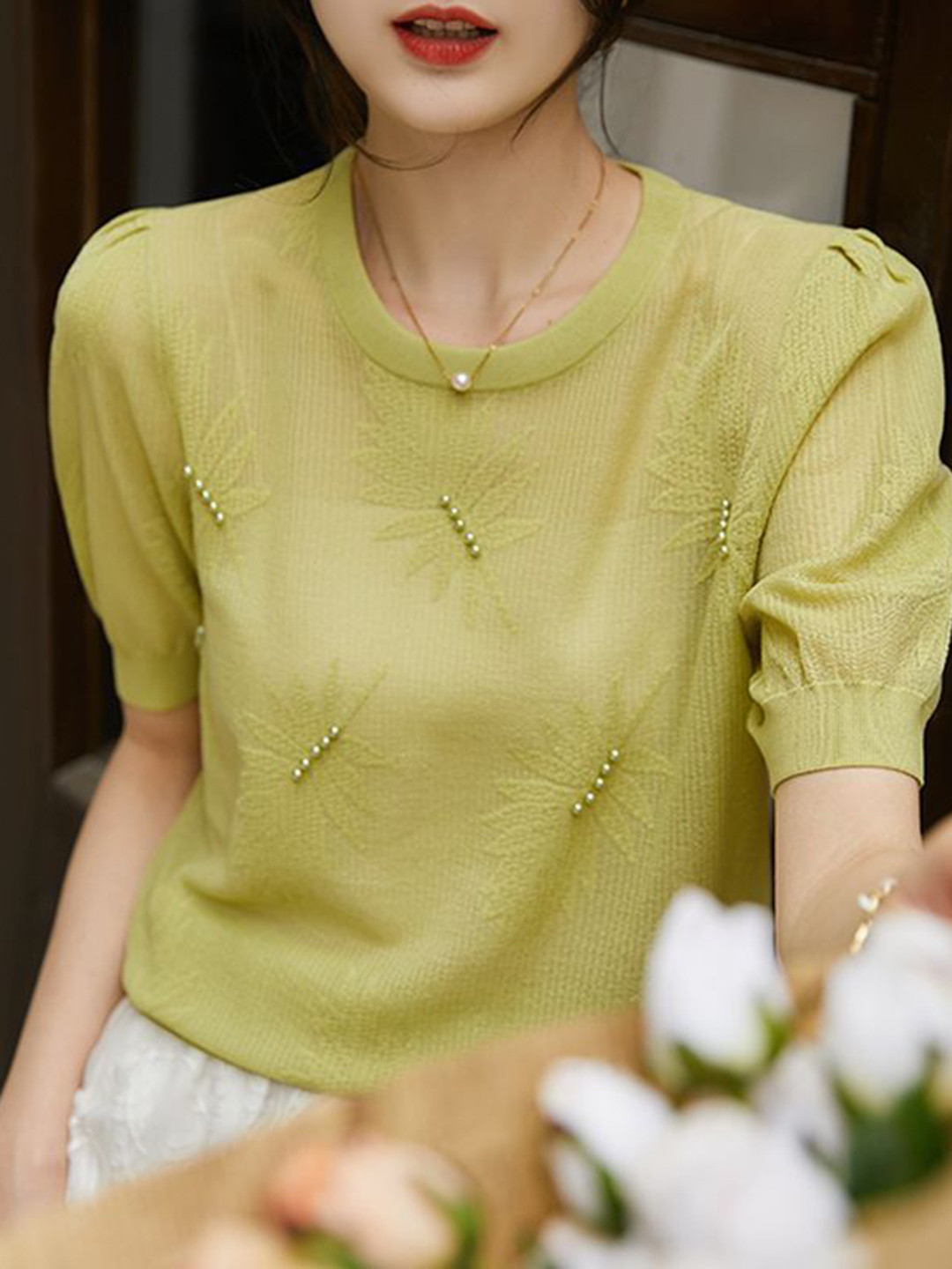 StyleCast Women Puff Sleeves T-shirt