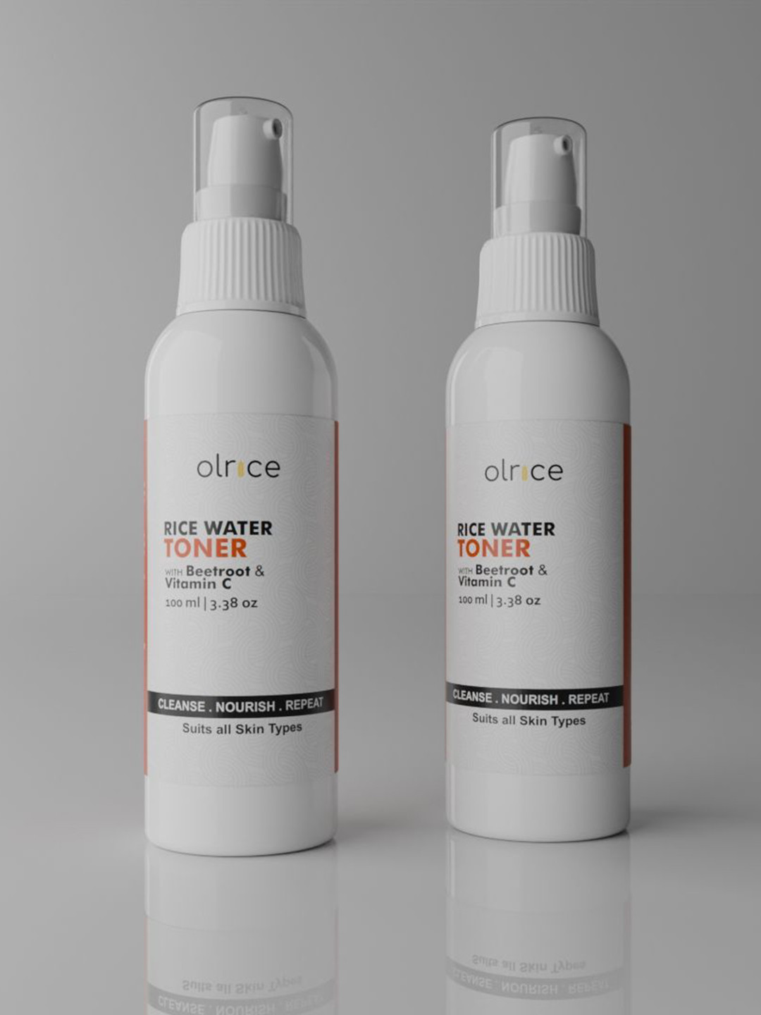 OLRICE Set Of 2 Rice Water Toner With Beetroot & Vitamin C - 100 ml Each