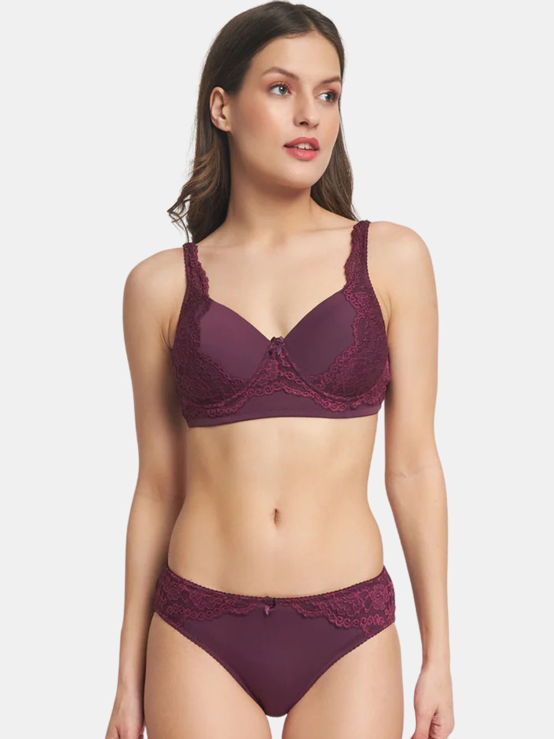 BEWILD Self Design  Non Wired Padded Set Hexa/Set/Wine/28