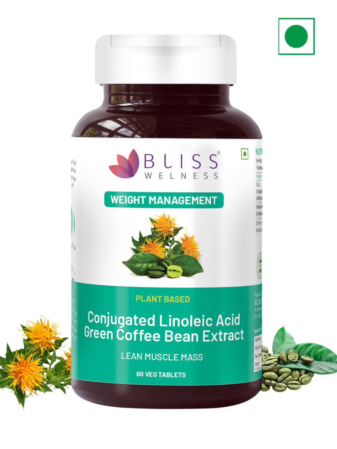 Bliss Welness Weight Management & Muscle Build Supplements - 60 Tablets