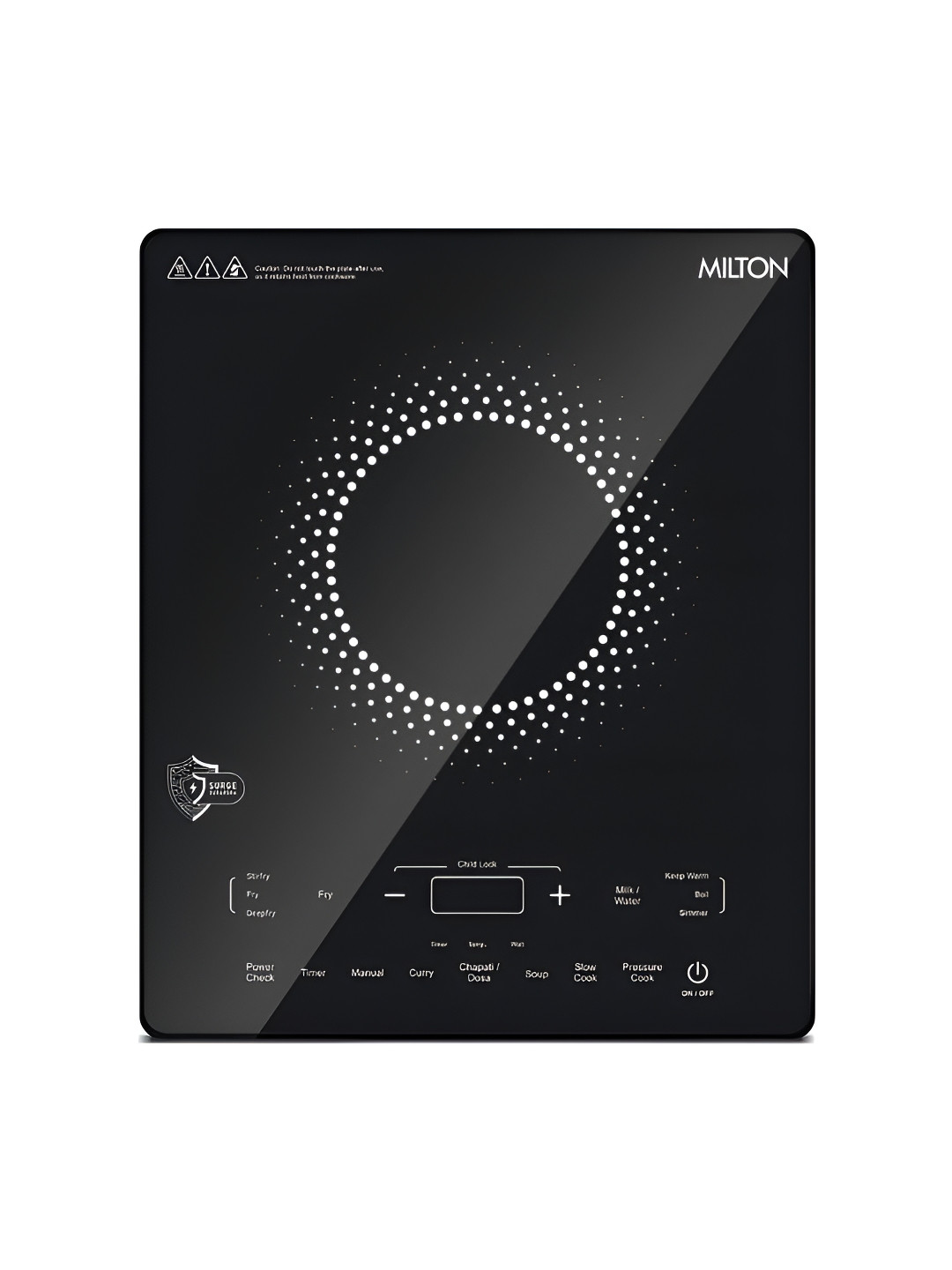 Milton Elio Elite 21.0 Black & White 2100W LED Display Surge Protection Induction Cooktop