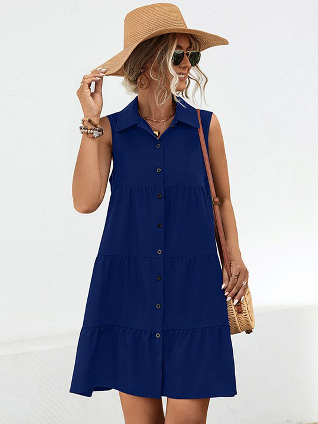 StyleCast x Revolte Sleeveless Shirt Mini Dress