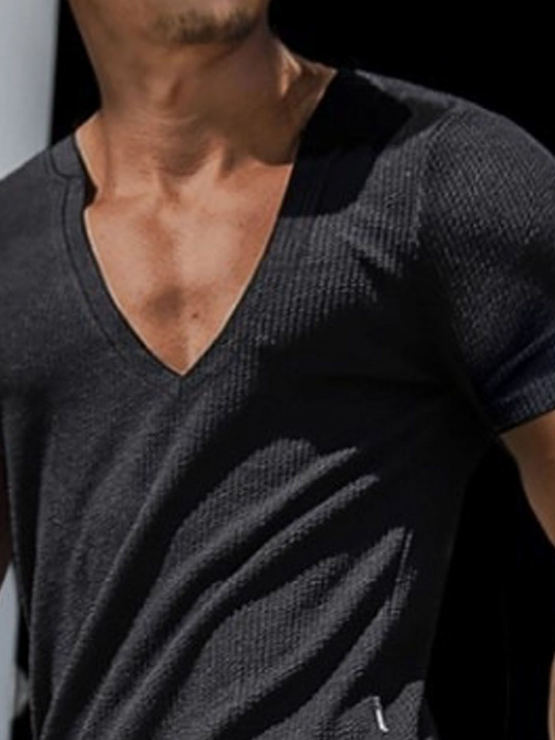 StyleCast Men Solid V-Neck Muscle Fit T-shirt