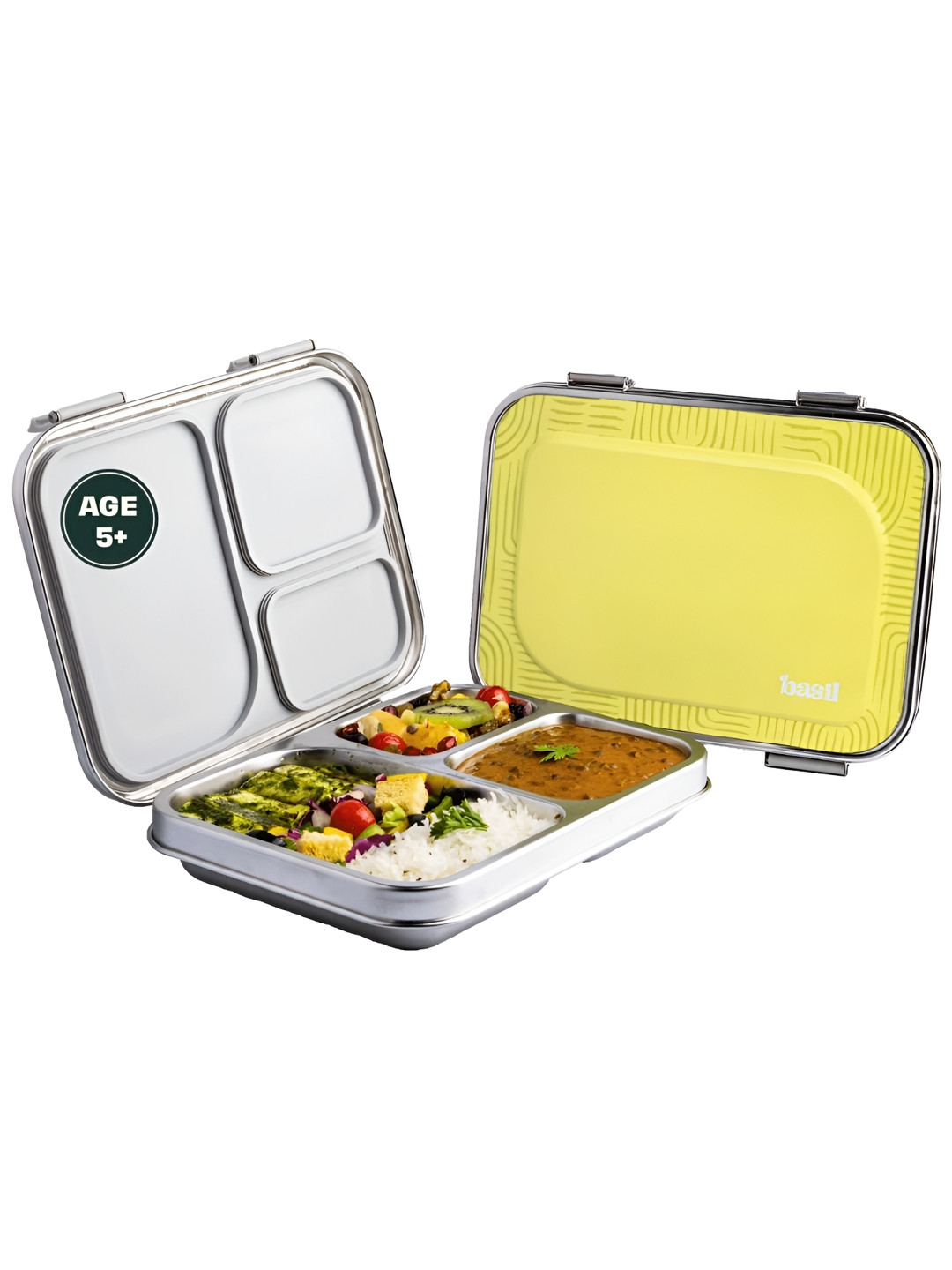BASIL Green Stainless Steel Lunch Box