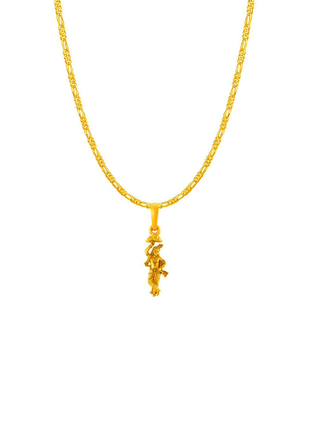 Metronaut 925 Silver 22KT Gold-Plated Krishna Pendants With Box chain