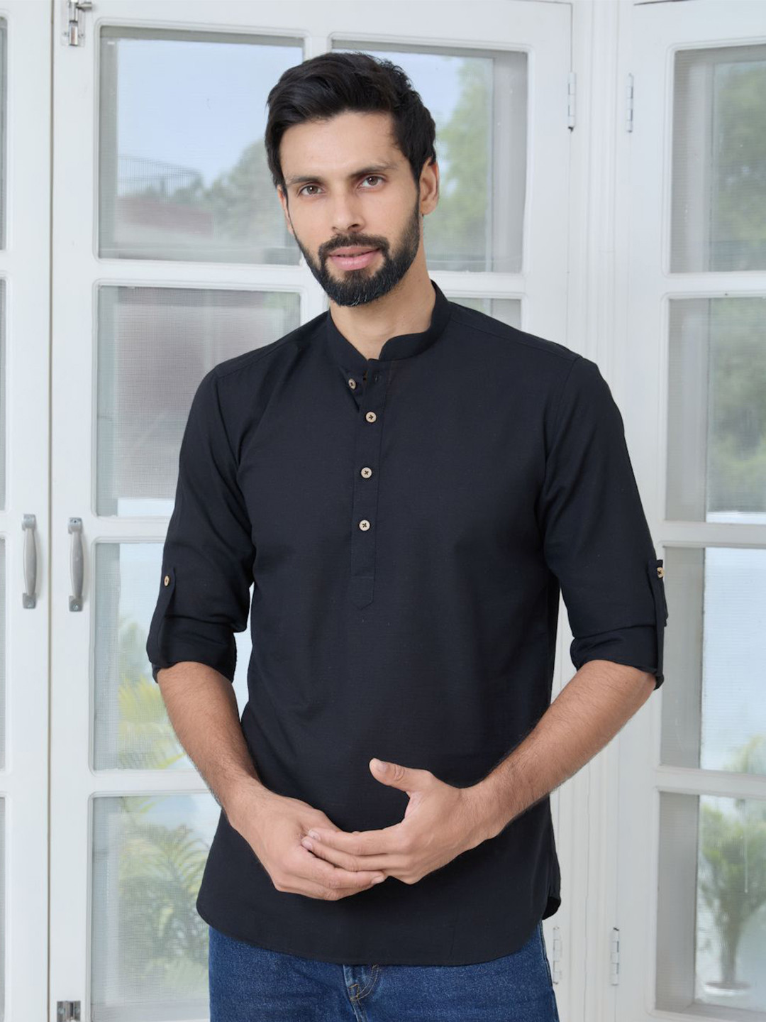 See Designs Men Pure Cotton Short Kurta
