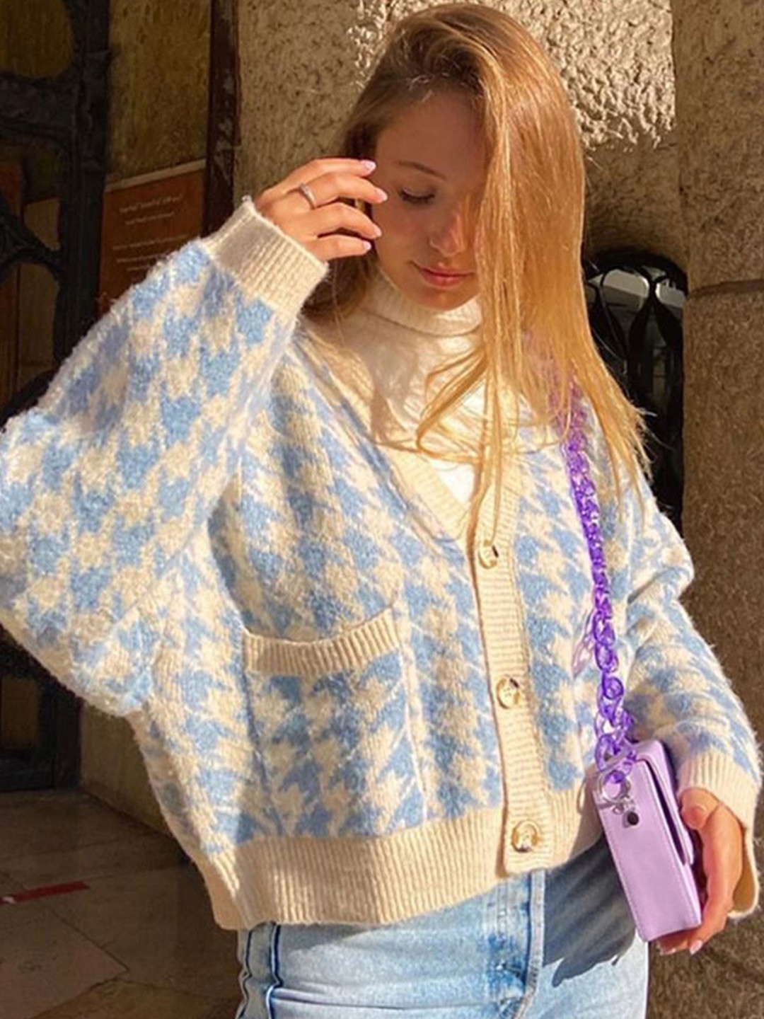 LULU & SKY Women Printed Cardigan